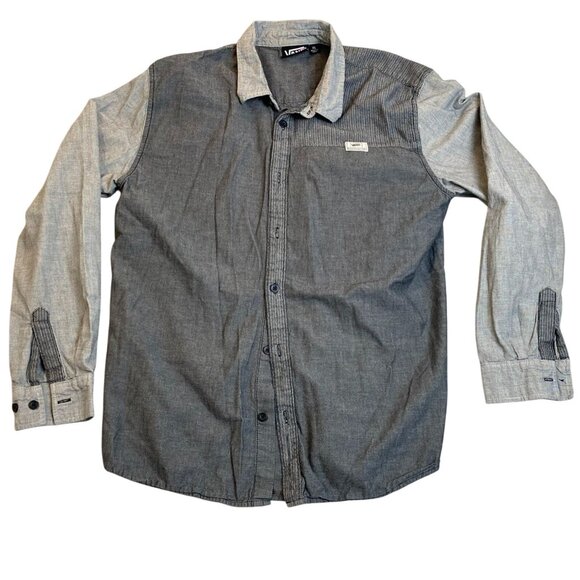 Vans Mens Shirt Size XL Long Sleeve Button Up Two-Tone Casual Travel Classic - Picture 1 of 8